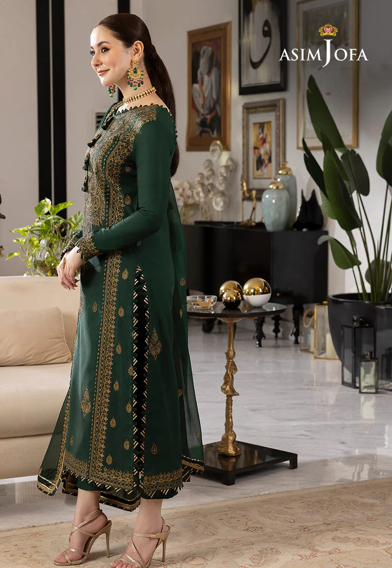 RARE-3PC LAWN EMBROIDRED SHIRT WITH CHIFFON EMBROIDRED DUPATTA AND TROUSER-3609