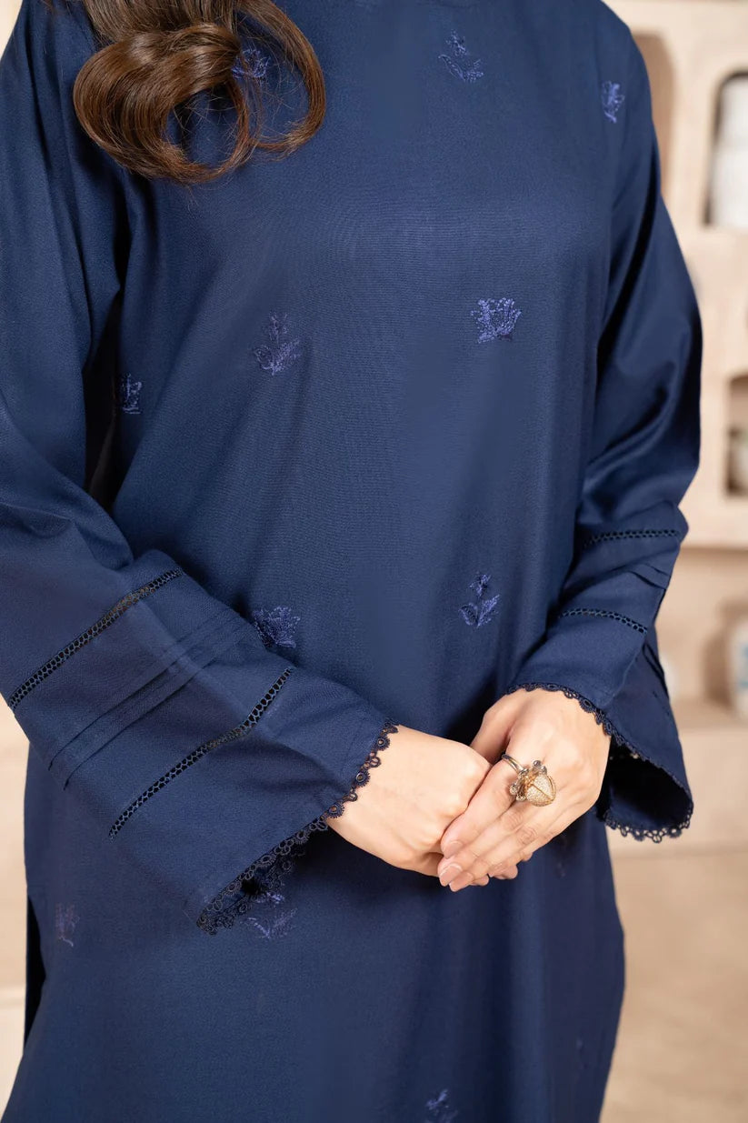 RARE 3PC Dhanak Embroidered Shirt With Dhanak Embroidered Shawl & Trouser-3326