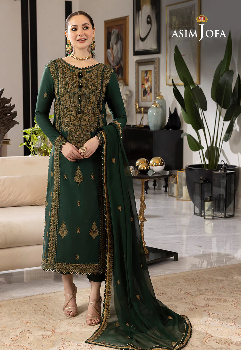 RARE-3PC LAWN EMBROIDRED SHIRT WITH CHIFFON EMBROIDRED DUPATTA AND TROUSER-3609