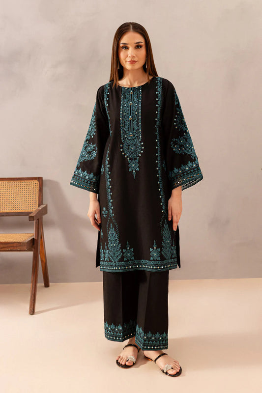 RARE-2PC SEQUIN LAWN EMBROIDERED SHIRT WITH SEQUIN LAWN EMBROIDERED TROUSER-3462