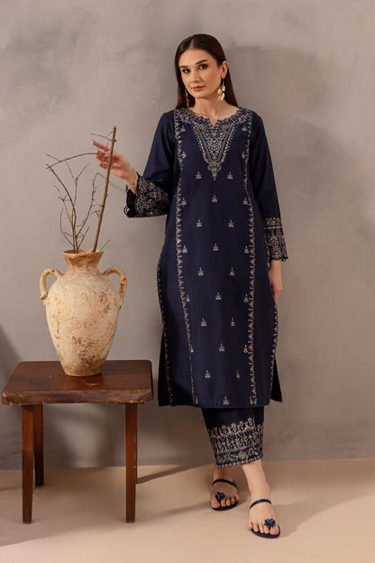 RARE-2PC SEQUIN LAWN EMBROIDERED SHIRT WITH SEQUIN LAWN EMBROIDERED TROUSER-3475