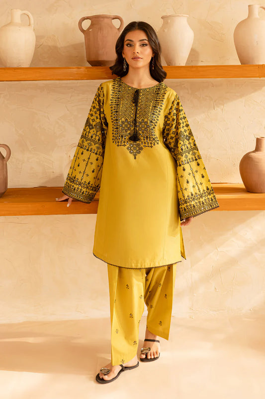 RARE-2PC SEQUIN LAWN EMBROIDERED SHIRT WITH SEQUIN LAWN EMBROIDERED TROUSER-3480
