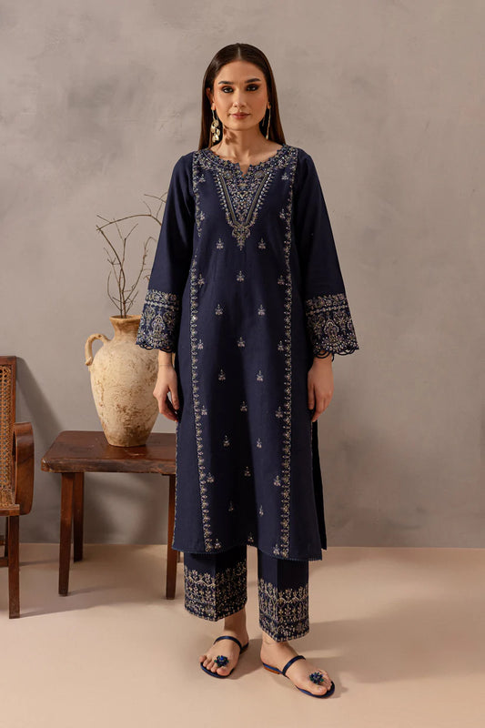 RARE-2PC SEQUIN LAWN EMBROIDERED SHIRT WITH SEQUIN LAWN EMBROIDERED TROUSER-3475