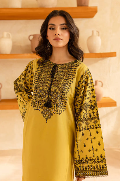 RARE-2PC SEQUIN LAWN EMBROIDERED SHIRT WITH SEQUIN LAWN EMBROIDERED TROUSER-3480