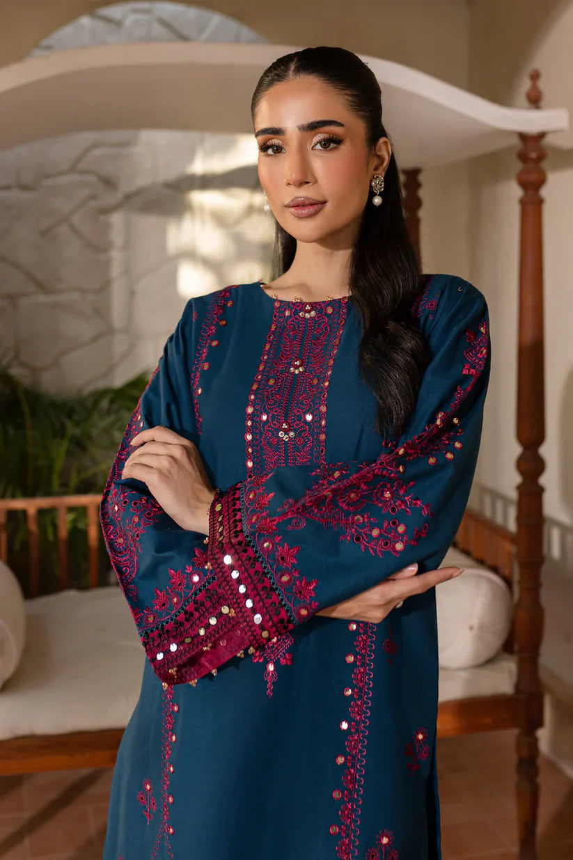 RARE-2PC SEQUIN EMBROIDERED SHIRT WITH SEQUIN EMBROIDERED TROUSER-3352