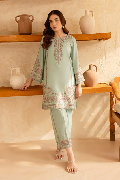 RARE-2PC SEQUIN LAWN EMBROIDERED SHIRT WITH SEQUIN LAWN EMBROIDERED TROUSER-3478