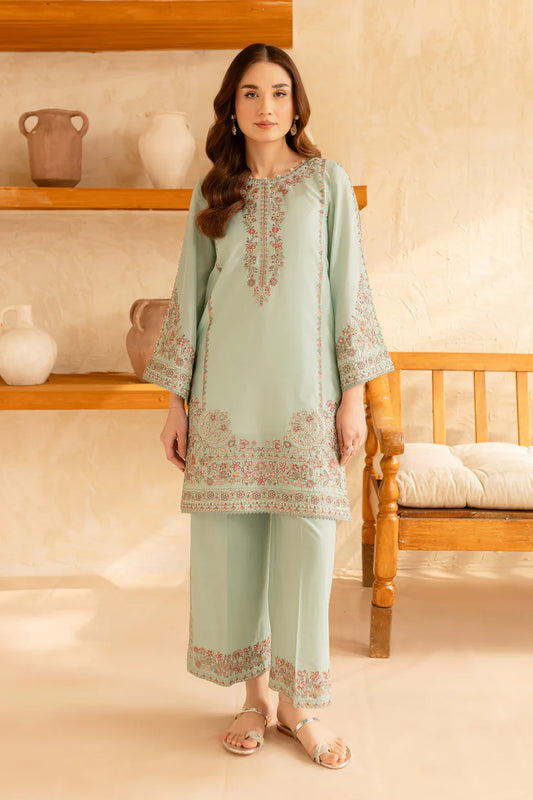 RARE-2PC SEQUIN LAWN EMBROIDERED SHIRT WITH SEQUIN LAWN EMBROIDERED TROUSER-3478