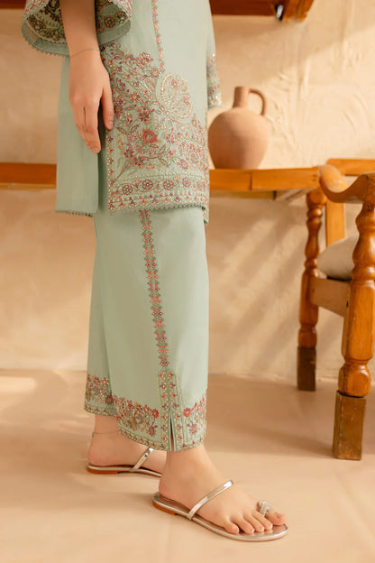 RARE-2PC SEQUIN LAWN EMBROIDERED SHIRT WITH SEQUIN LAWN EMBROIDERED TROUSER-3478