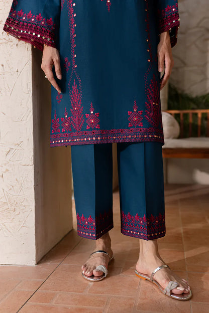 RARE-2PC SEQUIN EMBROIDERED SHIRT WITH SEQUIN EMBROIDERED TROUSER-3352