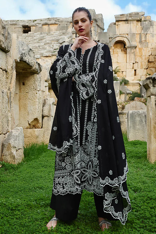 RARE-3PC LAWN EMBROIDERED SHIRT WITH CHIFFON EMBROIDERED DUPATTA AND TROUSER-3759