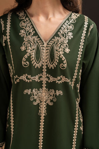 RARE-2PC LAWN EMBROIDRED SHIRT WITH LAWN EMBROIDRED TROUSR-3463