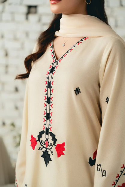 RARE-Lawn 3pc Embroidered Shirt With Bamber Chiffon Dupatta & Trouser-3566