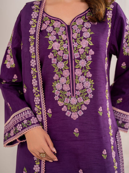 RARE-3PC LAWN EMBROIDERED SHIRT WITH CHIFFON EMBROIDERED DUPATTA AND TROUSER-3613