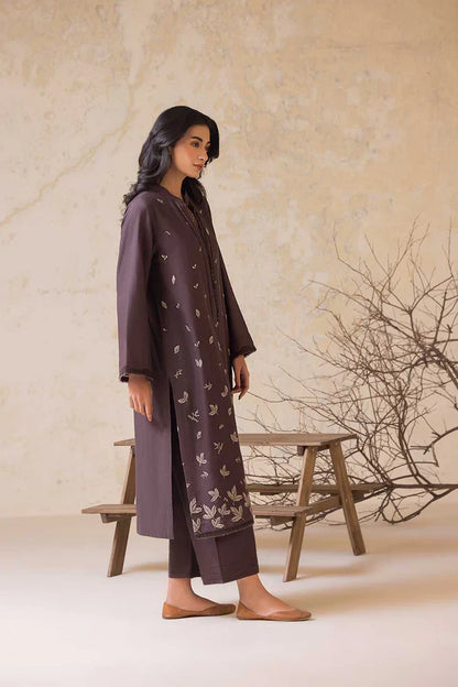RARE-2PC LAWN EMBROIDERED SHIRT WITH LAWN EMBROIDERED SLEEVES-3474