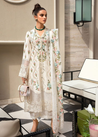 RARE- 3PC LAWN EMBROIDERED WITH CHIFFON EMBROIDERED DUPATTA - ADR-3586