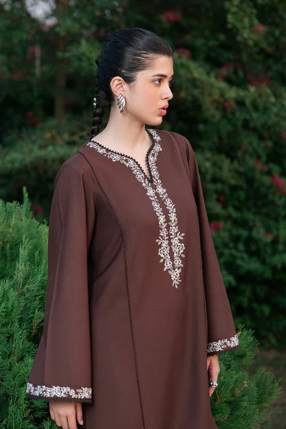 RARE-2PC DHANAK EMBROIDERED SHIRT WITH DHANAK EMBROIDERED TROUSER-3416